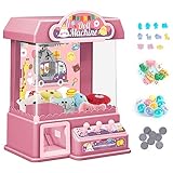 Mini Greifmaschine Candy Doll Gachapon Grabber Süßigkeiten Greifautomat mit Münzschiebe und Greifarm Automat Stofftiere Claw Machine Kinder