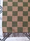 Jaipur Art & Rugs Kelim-Teppich, wendbar, handgewebte Wolle und Jute-Flachgewebe, für Innen- und Außenbereich, für Wohnzimmer, Schlafzimmer, Esszimmer, stark frequentierte Bereiche, Seehaus-Dekor