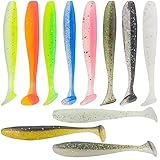 Unvtap Gummifische 100 Stück Gummifische Set Gummiköder Set Rubber Fishing Lure Artificial Bait Fish Fishing Set für Barsch Zander Hecht