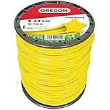 Oregon 69-461-Y Gelber Mähfaden mit sternförmigem Querschnitt, für Rasentrimmer und Freischneider, professionelles Nylon, passend für die meisten Trimmer, 3,0mm, 212 Meter-Spule