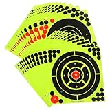 SOLUSTRE 30 Stück Selbstklebende Spritz Aufkleber Runde Zielscheiben für Bogenschießen und Darts Sichtbare Kontrastfarben Sportzubehör für Zielübungen Innen und Außen