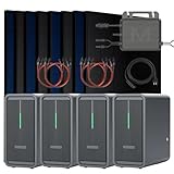 SUNNIVA® 4000W Balkonkraftwerk mit 8,96 kWh Speicher MARSTEK 4x B2500-D, BIFAZIAL FULLBLACK komplett Steckdose, PV Solaranlage Komplettset mit Solarspeicher, 8x 500W N-Type Glas-Glas Bifacial Module