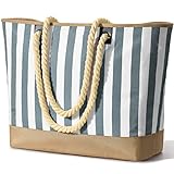 oscaurt Strandtasche Damen Tote Bag Badetasche Wasserdicht mit Nasstasche Strandtasche mit Reißverschlus Umhängetasche Handtasche für Strand Reisen Einkaufen Sport