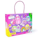 Barbie 4 x Mini-Taschen-Kollektion mit Haarspangen, Lipgloss, Nagelaufklebern, Mini-Notizbuch und Mini-Schreibwaren-Zubehör – Mini-Rucksack-Tasche Spielzeug – niedlicher Rucksack, gemischt