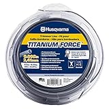 Husqvarna Titanium Force 0,095 Zoll / 45,6 m Spulenfaden für Rasentrimmer, professionelle Qualität, Copolymer-Unkrautfresser-Faden