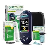 OneTouch Ultra Plus Reflect Blutzuckermesssystem für Diabetes (Zucker-Krankheit), inkl. 1 Blutzucker-Messgerät (mg/dl), 40 Teststreifen, 1 Stechhilfe, 40 Lanzetten, 1 Etui, 2 Batterien