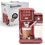 Breville Prima Latte III Siebträgermaschine | Vollautomatische Espressomaschine/Kaffeemaschine mit Milchaufschäumer & italienischer Pumpe mit 19 Bar | kompatibel mit ESE-Pads | Rot [VCF147X]