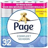 Page® Toilettenpapier - Komplett Sauberes Toilettenpapier - 32 Rollen, Toilettenpapier mit einer einzigartigen 3D Wave™ Textur