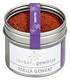 Zauber der Gewürze Paella Gewürz, spanische Gewürzmischung für Paella Pfanne, mit echtem Safran, Premium-Qualität in wiederverschließbarer Aroma-Dose, 60 g