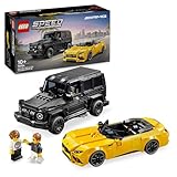 LEGO Speed Champions Mercedes-AMG G 63 & Mercedes-AMG SL 63, Bauset mit 2 Spielzeug-Autos und 2 Fahrer-Minifiguren, Geschenk für Jungen und Mädchen 76924