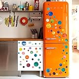 WandSticker4U®- 80x Aquarell bunte Punkte zum Kleben I selbstklebend Deko Kreise Dots Kinder-zimmer I Wandtattoo Wall stickers Aufkleber Wandsticker für Wand und Möbel