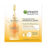 Garnier Skinactive Stoffmaske Fresh Mix angereichert mit Vitamin C, beleuchtete und energetisierte Haut
