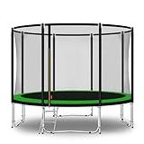 Baunsal® Trampolin Outdoor Ø 335 cm (FGOS) hellgrün-schwarz als Komplettset Gartenspielzeug Kindertrampolin Gartentrampolin rund Garten Spielzeug für Kinder
