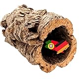Vogelgaleria® Tolle Korkröhre aus Reiner Korkrinde, 20cm lang, 15cm hoch, ideal auch als Kork Terrarium Deko