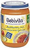 Bebivita Menüs ab 5. Monat Makkaroni mit Tomatensauce und Gemüse, 190 g