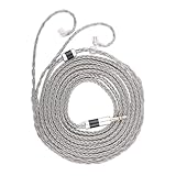 Linsoul Tripowin Zonie IEM-Kabel, 2m Langes Ohrhörer-Kabel, 16-adriges Versilbertes Kopfhörerkabel, In-Ear-Monitor-Kabel für Audiophile Musiker(Recessed 2pin)