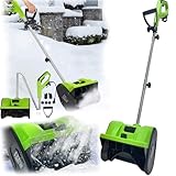 Schneefräsen, 1200W Schneekehrmaschine Elektrisch Schneefräse 220V Kehrmaschine für Draußen Schneewurfrichtung ist Einstellbar 180° Griff 3500rpm 8m Maximale Wurfweite 32cm Schneekehrbreite