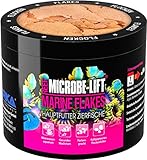 MICROBE-LIFT® - Marine Flakes | Flockenfutter | Fischfutter für Fische in jedem Meerwasseraquarium | Kaltgepresstes Futter, fördert Farbenpracht, Gesundheit und Wachstum von Fischen | Inhalt:500ml