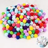 500 Stück Bunte Pompons Probuk 10mm Kleine Bommeln zum Basteln,Mini Filzkugeln Multicolored Flauschigen Bälle DIY Kreative Handwerk für Partydekoration,Girlanden,Quasten,Haarschmuck,Kleidung