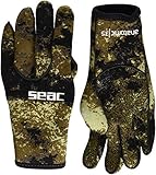 Seac Anatomic Camo Gloves, Tauchhandschuhe aus 3,5mm-Neoprene für Freitauchen und Unterwasserjagd in Tarnfarben