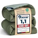 BEDSURE Bettdecke 135x200 Ganzjahresdecke Steppdecke - Bettdecke Ohne Bezug 135x200cm 300GSM - 4 Jahreszeiten Bettdecken Wende Bronzegrün/Eisberggrün, Weiche Warm Duvet Schlafdecke für Allergiker