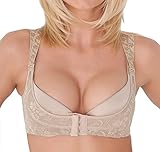 Boolavard Dirndl BH Xtreme Push Up Büstenhalter Mieder ohne Silikon Geradehalter Bra Oktoberfest (L, Beige)