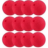 Clownsnasen Rot 12 Stück Clown Nase Rote Dekorative Kostüm Clown-Nase Perfekt für Schminke Partys Karneval Fasching Zirkus-Lustige Nasen für Halloween oder Andere Mottopartys