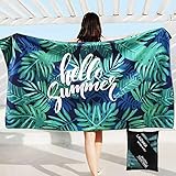 LAIZIHUI Microfaser Handtücher, sandfreie, schnell trocknende und leichte Stranddecke.Perfekt für den Strand，Badetuch groß, Reisehandtuch | Reise, Strand, Sauna,160 x 80 cm