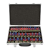 Hartmetall Fräsersatz 35 - tlg, Router Bit Set 6mm Schaft, Vielseitig und Präzise - Profi Nutpunkt Fräser für Holz und MDF, Langlebig und Härteverbessert