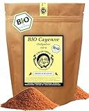 UNCLE SPICE® BIO Cayennepfeffer Chilipulver 150g - BIO Chilischoten gemahlen - Cayennechili-Pulver in PREMIUM-BIO-QUALITÄT - 15.000 Scoville - mit leichter Schärfe - DE-ÖKO-005