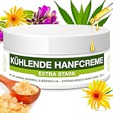 H4H Hochdosierte Hanf & Arnika Creme 200ml für Gelenke & Muskeln | Pflege mit Menthol & Natur-Extrakten für Rücken, Knie, Nacken & Schultern, Vegan, Dermatologisch getestet