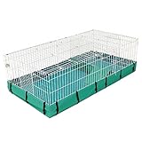 MidWest Homes for Pets Modell 171GHP Meerschweinchenkäfig, 119 x 61 x 36 cm (L x B x H), mit Deckeleinsatz und Trenneinsatz, weiß/grün