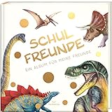 Schulfreunde - DINOSAURIER: ein Album für meine Freunde, Geschenk für Schultüte Einschulung, Schulanfang (Freundebuch Schule) PAPERISH®