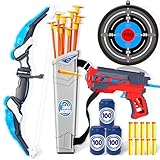 Doloowee Pfeil und Bogen Kinder LED-Bogenschießset Outdoor Spielzeug für Kinder ab 4 Jahre (Blau)