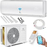 KESSER® Klimaanlage Set Split - mit WiFi/App Funktion Klimagerät - Kühlen A++/ Heizen A+ - 9000 BTU/h (2.600 Watt) Kältemittel R32 - Fernbedienung, Timerfunktion - Inkl. komplettem Montagematerial