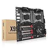 SHANGZHAOYUAN X99 Dual CPU Mainboard LGA 2011-3 Server Motherboard (E-ATX, 8*DDR4 ECC, 2*NVME M.2, 2*Gb LAN, SATA 6Gbit/s, 4*PCIe X16, 10-Layer-PCB) unterstützt Intel CPU Xeon E5 LGA2011-3 Serien
