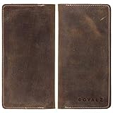 ROYALZ Lederhülle für Apple iPhone 8 (4.7 Zoll) Tasche Leder Schutzhülle Portemonnaie Schutztasche Vintage, Farbe:Antik-Braun