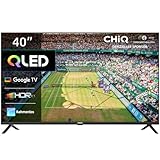 CHIQ L40QG7V 40 Zoll QLED TV, HDR10, Rahmenloses Design, Google TV, Google Assistant, Chromecast Built-in HDR10 und HLG, Quad-Core A55 CPU, 2,4/5 GHz Dual-Band-WLAN, DBX-tv