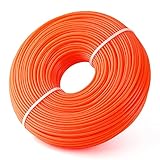 FEPITO Mähfaden rund orange 2,4 mm x 96 m Trimmerfaden Freischneider Faden