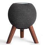 GGMM HomePod Mini Ständer, HomePod Mini Halterung, Dock aus Holz mit Metallrahmen, Black Walnut