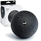 BLACKROLL® BALL 12 Faszienball (12 cm), kleine Faszienkugel für die punktuelle Selbstmassage, Massageball zur Behandlung von Muskelverspannungen, mittlere Härte, Made in Germany, Schwarz