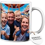 HD PRINT4YOU Tasse Personalisiert mit Foto Fototasse mit eigenem Foto selbst gestalten Keramiktasse Werbetasse Becher (Weiß)