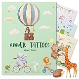 BIROYAL hautfreundliche Kinder Tattoos | Kindertattoos Kinder Tattoo als Mitgebsel | 6 Bögen Tattoos für Kinder | Kindergeburtstag Zauberhafter (Tiere)