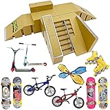 Finger Skateboard Ramp Set, Finger Skatepark Kit 16-teilig,...
