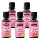 GymQueen Tasty Drops 5x30ml, Kalorienfreie, Zuckerfreie und Fettfreie Flavour Drops, Aroma Tropfen zum Süßen von Lebensmitteln, Geschmackstropfen ohne Künstliche Farbstoffe, Topseller 3