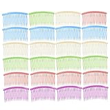 HAMPPLIES 50 Stück Bunte Zahn Kunststoff Steckkämme Vielseitige Haarclips für Frisuren und Fixierung für Reisen und Besondere Anlässe