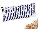 Heubergshop Zirbenkissen 40x80cm mit Inlett - Gefüllt mit Zirben - Anker, Streifen - Kissen mit Zirbenflocken/Zirbenspäne, Reißverschluss (Zirbe-600/1-40x80-Inlett)