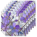 Stoffservietten mit Lavendelblüten und Perlen, quadratisch, wiederverwendbar, waschbar, Polyester, Tischwäsche, Serviette für Dinner-Party, 6 Stück