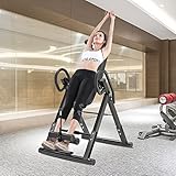 DnKelar Inversionsbank für Zuhause, Verstellbarer Schwerkrafttrainer, Inversionstrainer zur Entlastung der Wirbelsäule, 3 Neigungswinkel,bis 150 kg (Weiß)
