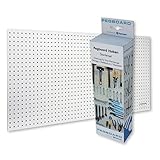 Pegboard Werkzeugwand-Set | Lochwand 120 x 60 x 0,5 cm und 67-teiliges Hakenset | Ordnung im Handumdrehen - für Keller, Küche oder Heimgym - Made in Germany